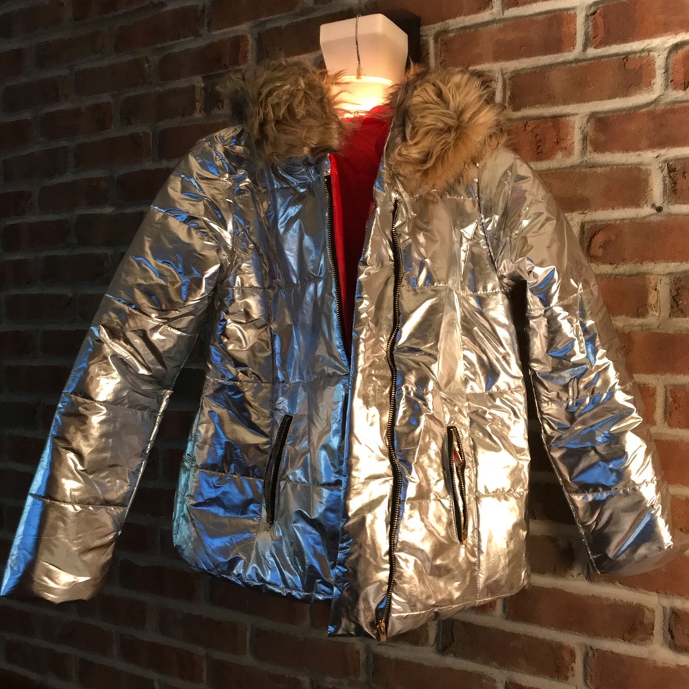 Silver jacket. Never worn. Excellent condition.